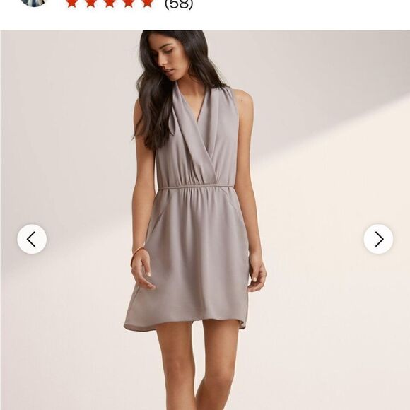 Wilfred Aritzia Sabine Minidress,Small. Grey. Faux wrap. Excellent condition. - Picture 1 of 10